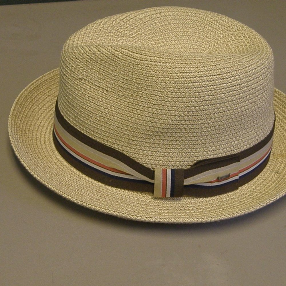 Classic woven sand Large fedora hat is soft and flexible